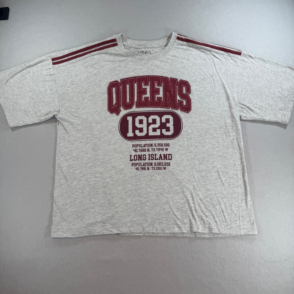 Vinyl Threads Queens 1923 Long Island Men's XXL Graphic T-Shirt